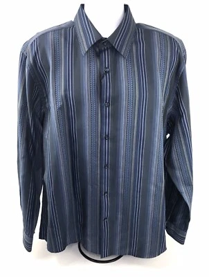 Camisa de vestir Zagiri para hombre Come As You Are Kms-2171 L/S abotonada 2XL azul Foto 1 de 4