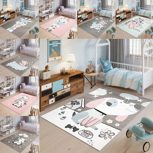 Tappeto tappeto bambini animali cane giraffa elefante rosa grigio NUOVO - Foto 1 di 73