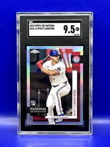 2024 Topps Chrome The National WYATT LANGFORD Refractor Rookie RC SGC 9.5 Mint+ - Picture 1 of 2