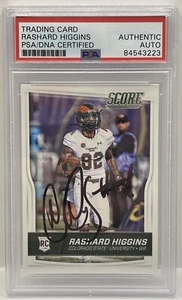 Rashard Higgins Signed 2016 Score Rookie Card Carolina Panthers Slabbed PSA/DNA - Picture 1 of 2