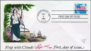 Pugh Flag With Clouds FDC - Picture 1 of 1