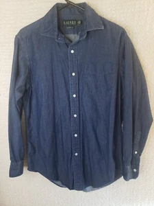 Camisa Lauren Ralph Lauren Para Hombre M Azul Denim Calce Clásico Botón L. S. 15 X 32/33 - Imagen 1 de 16