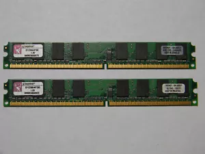 2GB =1GB x2 DDR2-6 Kingston D12864F50 PC2-5400 D12864F50 Low profile Desktop RAM - Picture 1 of 2