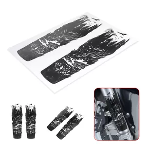 Adesivo grafico decalcomanie teschio forcella anteriore moto 2 pezzi per Harley Cruiser Bobber - Foto 1 di 8