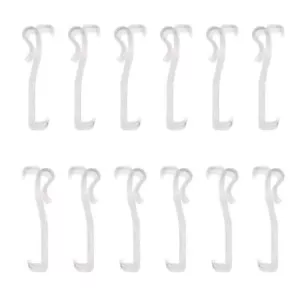 Valance Clip 12pcs 2.5inch Clear Plastic Hidden Retainer Holder Window Blind - Picture 1 of 7