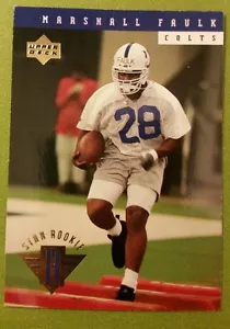 1994 Upper Deck Marshall Faulk Indianapolis Colts #7 Football Card Rookie - Bild 1 von 5
