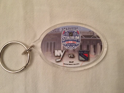 Key Chain NY Rangers vs Islanders NHL Hockey Jan 29, 2014 Stadium Series Yankee Cover