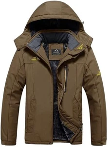 Men's Outdoor Waterproof Ski Snow Jacket Thermal Fleece Lined Winter Work Coats - Picture 1 of 79