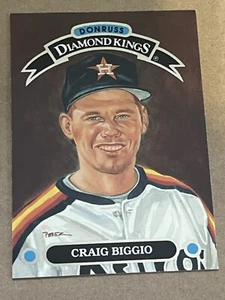 1992 DONRUSS DIAMOND KINGS - CRAIG BIGGIO ASTROS #DK-24 - Foto 1 di 2