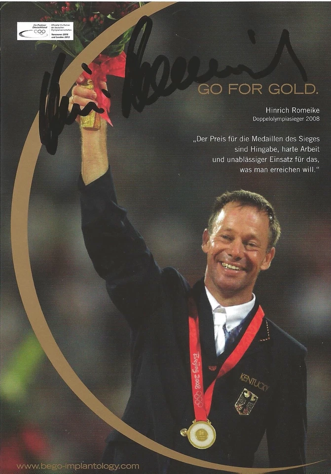 Autogramm Hinrich ROMEIKE 2 x Olympiasieger 2008 Vielseitigkeit  Reiten xyz - Bild 1 von 1