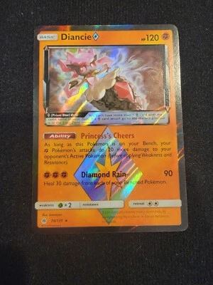 2018 Diancie 74/131 Prism Star Prism Holo Rare Forbidden Light Pokemon TCG LP/NM - Image 1 of 2