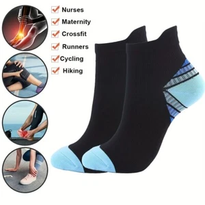 3PairsAnkle Brace Support Compression Socks Sleeve Plantar Fasciitis Pain Relief - Picture 1 of 33