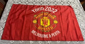Manchester United 2022 Tour Flag Banner Melbourne Perth Australia Offical - Picture 1 of 9