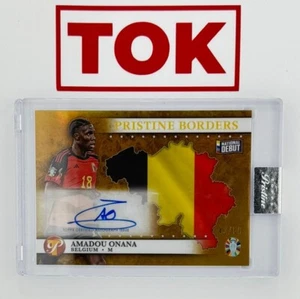 Topps Pristine Euro - Amadou Onana /50 Auto Borders National Debut Belgien - Picture 1 of 2
