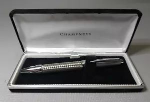 Beautiful Chrome CHAMPNEYS Ballpoint Pen in Presentation Gift Case - Rare ? - Picture 1 of 19