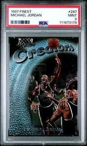 1997 TOPPS FINEST 287 MICHAEL JORDAN SILVER PSA 9 3178 - Picture 1 of 2