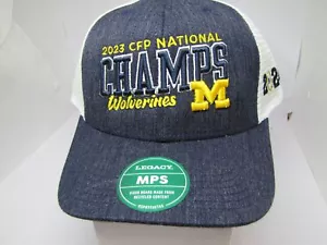 MICHIGAN WOLVERINES 2023 CFP NATIONAL CHAMPS CHAMPIONS LEGACY ADJUSTABLE HAT - Picture 1 of 5