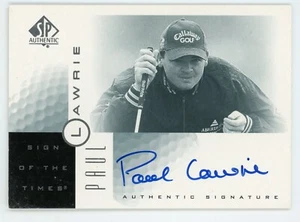 2001 SP Autentico Paul Lawrie Segno dei Tempi Autografo - Foto 1 di 1