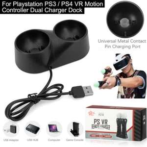Dual Charger Dock for PS3 / PS4 VR Motion Controller Playstation Move Controller - Picture 1 of 10