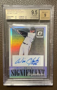 2016 Donruss Optic Will Clark Significant Signatures BGS 9.5 San Francisco - Foto 1 di 2
