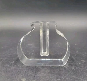 Design Ideas Art Deco Style Crystal Optic Glass 2” High Miniature Bud Vase - Picture 1 of 7