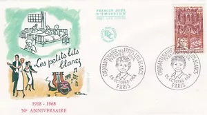 France 1968 FDC Fiftieth Anniversary Of Small oak Bunk Beds White yt 1575 - Picture 1 of 1