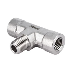 FITOK 316 SS Male Branch Tee 3/8" FNPT x FNPT x MNPT 5600 psi, SS-PBT-NS6 - Picture 1 of 2