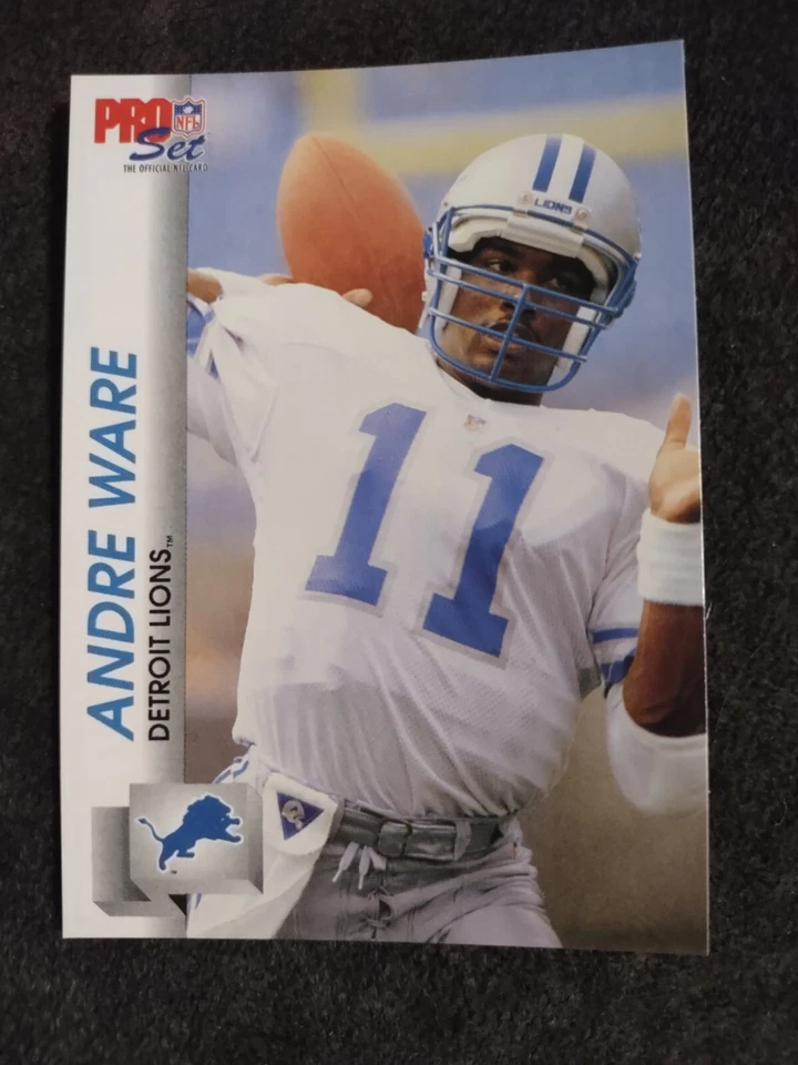 1992 Pro Set  #499 Andre Ware - Detroit Lions Football Card - Image 1 of 2