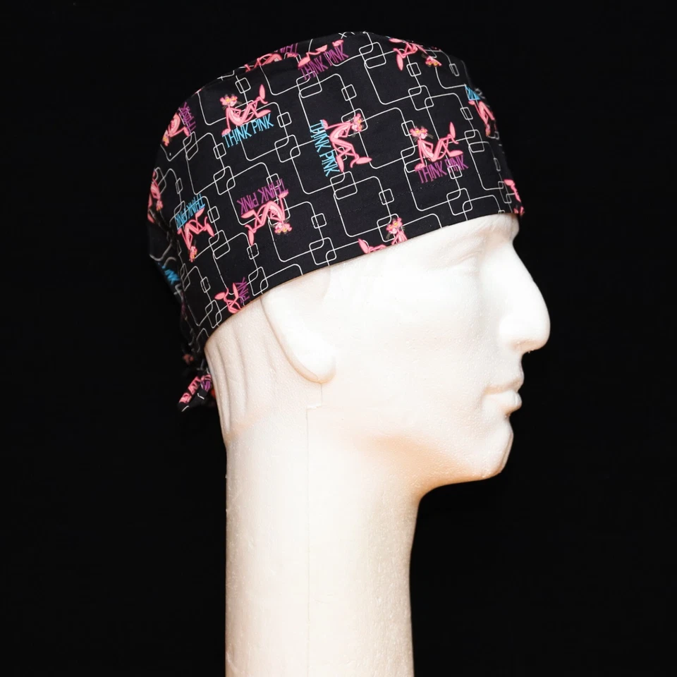 Chapéu esfoliante tema pantera rosa fundo preto - Imagem 1 de 1