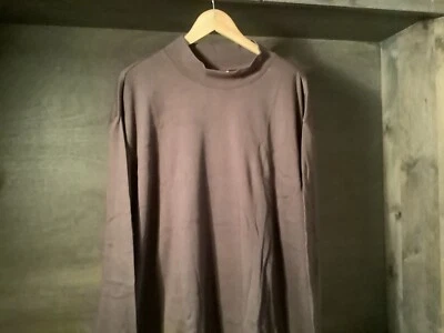 Mens SCANDIA WOODS BROWN Long Sleeve Soft MOCK SHIRT NWT NEW SIZE 3XL 4XL PLUS  - Image 1 of 2