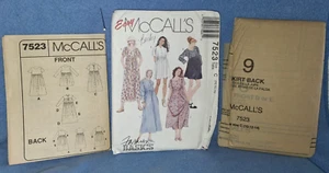 McCalls 7523 Easy Misses Kleid in zwei Längen Größe 10 12 14 mit Knopfleiste Option - Bild 1 von 8