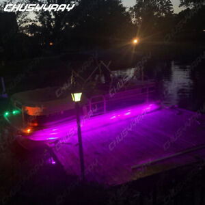 Lumière de pêche de nuit sous-marine 15 000 lumens violet DEL bateau bande lumineuse