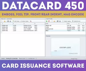 DATACARD 450 SOFTWARE for Card Embosser Printer, Foil Tip, Indent, Mag Encode - Picture 1 of 2