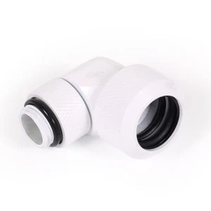 Alphacool G1/4" Fitting, 13mm OD, 90 Degree Rotary, White - Picture 1 of 4