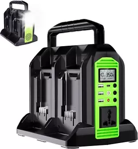 350W Wechselrichter für Greenworks 40V Batterie 4 Ports DC 20V auf AC 110 - 120V - Bild 1 von 8