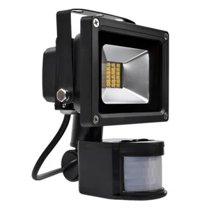 Minisun IP66 High Power 10W LED Außen Sicherheit 6000K Fluter PIR Bewegung - Bild 1 von 2