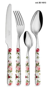 NEVA BISTROT DECOR collezione ROSES posate tavola servizio 24pz motivo A SCELTA - Picture 1 of 6