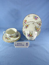 Royal Worcester 'Roanoke' Pattern Pair Tea Trio Cup Saucer Plate