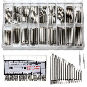 360PCS Stainless Steel Watchmaker Watch Band Link Cotter Pins 8-25mm Tool Set - Picture 1 of 20