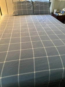 L.L. Bean Flannel Fitted King Size Sheet w/2Pillow Cases100% Cotton - Picture 1 of 5