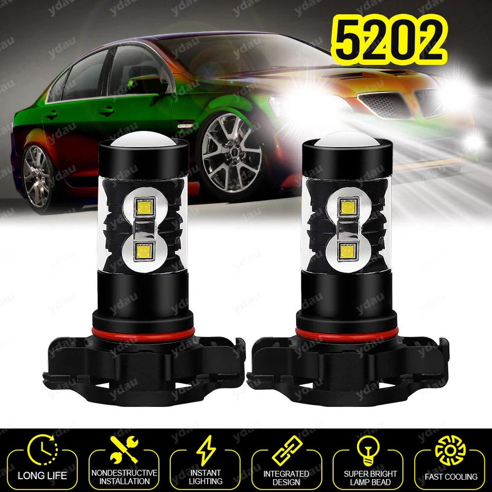 Kit de faros LED 5202 6000K blancos antiniebla para Pontiac G8 2008-2009 Foto 1 de 4