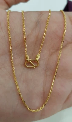 Elegante collar de cadena de oro de 22 quilates para hombre ancla marinero diseño de cadena de oro uso diario Foto 1 de 4