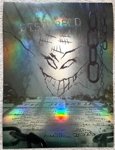 Official Disturbed 25th Anniversary Down With The Sickness Foil Tour Poster 2025 - Picture 1 of 6