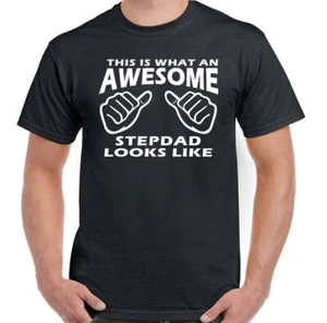 Stepdad T-Shirt Awesome Mens Funny Present Gift Fathers Day Birthday Step Dad - Picture 1 of 8