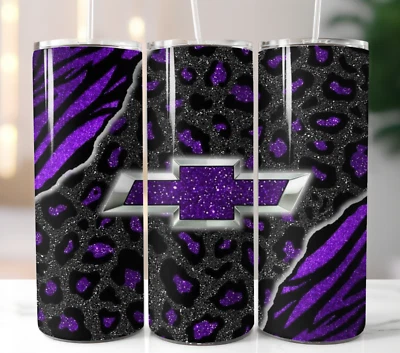 Taza de viaje Chevy vaso 20 oz taza de acero inoxidable tapa de paja Foto 1 de 4