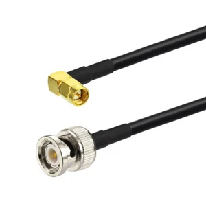 Adaptador de antena cola de cerdo RG58 macho a macho ángulo recto RG58 cable coaxial 2 m - Imagen 1 de 3