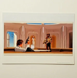 Star Wars Empire Strikes Back Concept Art Postcard Cloud City Bespin Chewbacca - Picture 1 of 2