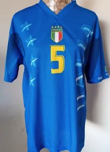 ITALIA Shirt CANNAVARO #5 Mens XL Blue T Shirt Soccer Futbol Football - Picture 1 of 7