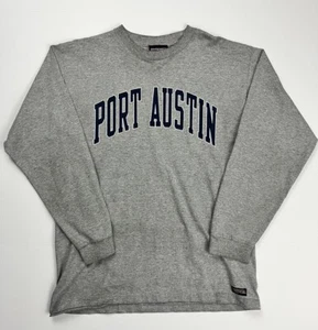 Vintage 90’s JanSport Port Austin Long Sleeve Shirt USA Navy Blue Gray Print Vtg - Picture 1 of 8