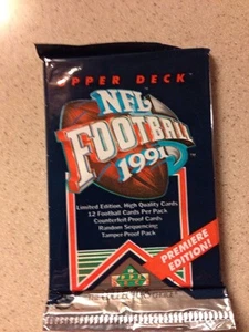 1991 Upper Deck NFL paquete de 12 cartas de fútbol americano - Imagen 1 de 2